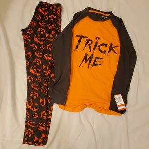 Halloween leggings and shirt